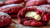 Biscotti Red Velvet ripieni di Crema al Formaggio