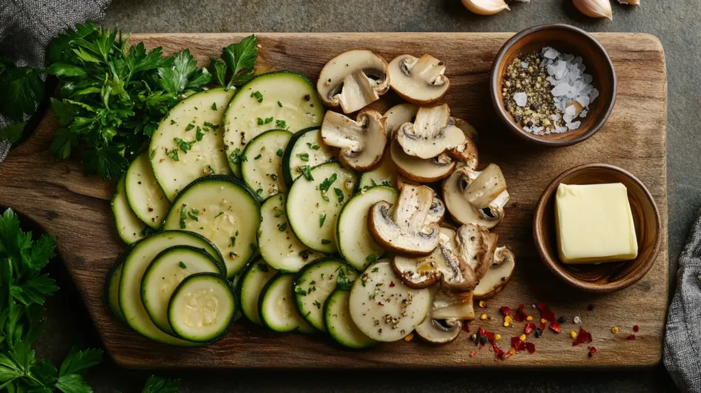 Zucchine e Funghi Saltati a Basso Contenuto di Carboidrati