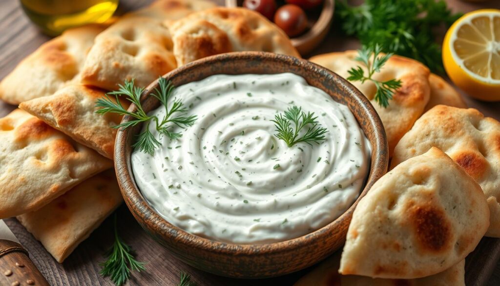 Tzatziki con Pane Pita: Ricetta Greca Autentica Tzatziki con Pane Pita: Ricetta Greca Autentica