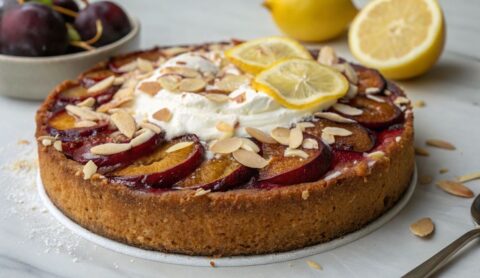 Un delizioso piatto di PLUMCAKE COCCO YOGURT E LIMONE