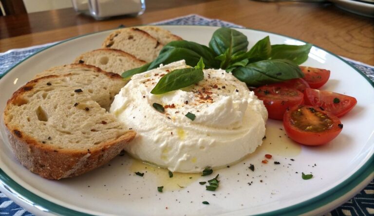 Un delizioso piatto di Homemade Cream Cheese