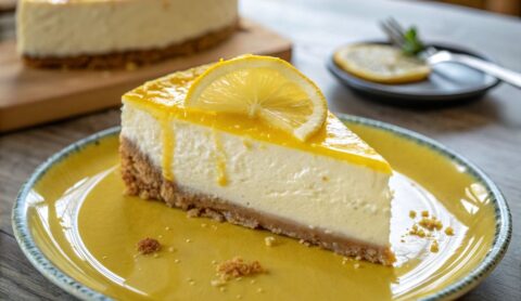 Un delizioso piatto di Cheesecake al limone