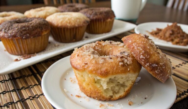 Un delizioso piatto di Doughnut Muffin