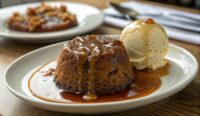 Un delizioso piatto di Sticky Toffee Pudding