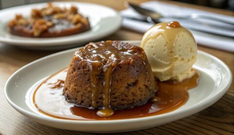 Un delizioso piatto di Sticky Toffee Pudding