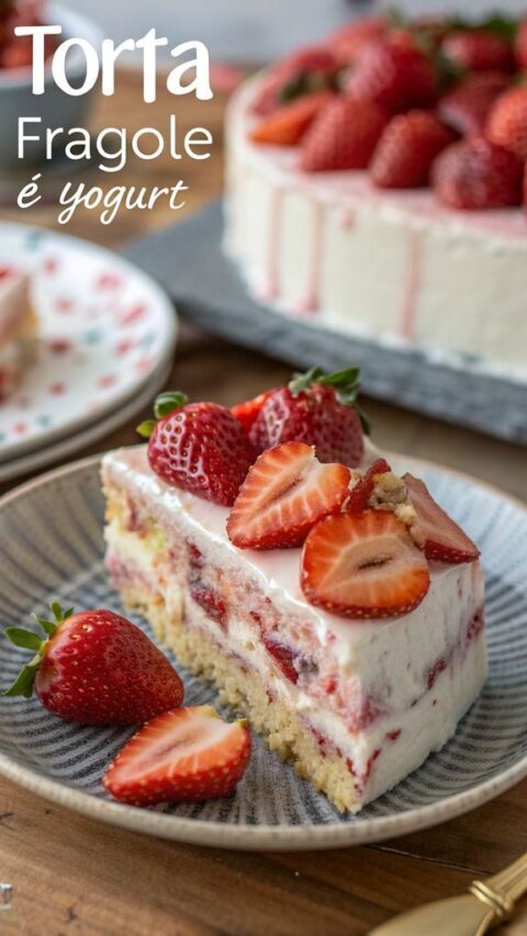 Preparazione passo-passo di TORTA FRAGOLE E YOGURT