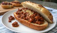 Un delizioso piatto di Sloppy Joe Garlic Bread