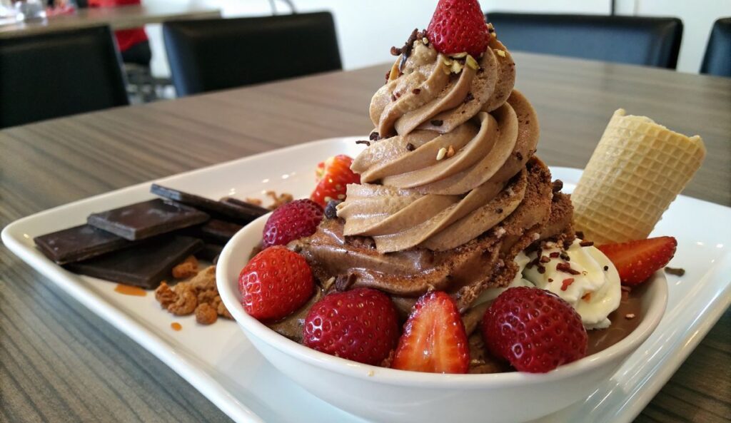 Un delizioso piatto di Ultimate Chocolate Soft Serve