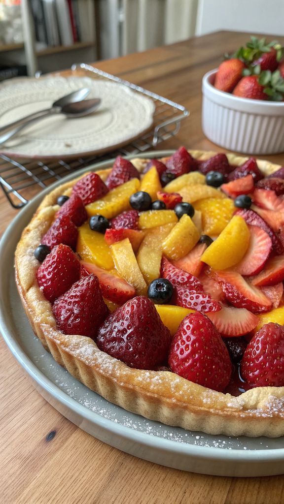 Primo piano di delizioso Crostata paradiso