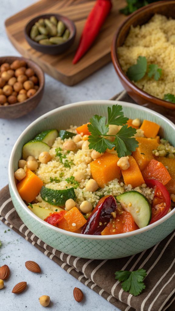 Primo piano di delizioso COUS COUS PER TUTTI I GUSTI