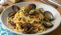 Un delizioso piatto di Spaghetti con le cozze