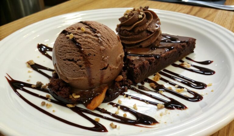 Un delizioso piatto di Double Chocolate Ice Cream
