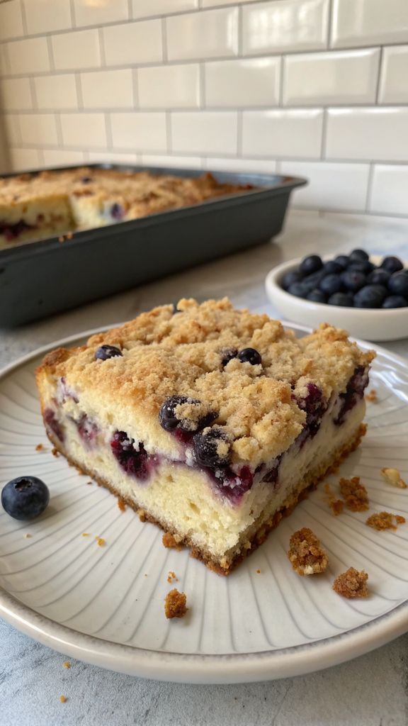 Preparazione passo-passo di Blueberry Cream Cheese Crumb Cake