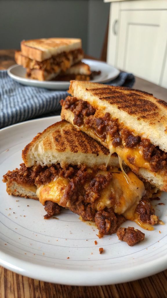 Preparazione passo-passo di Sloppy Joe Grilled Cheese