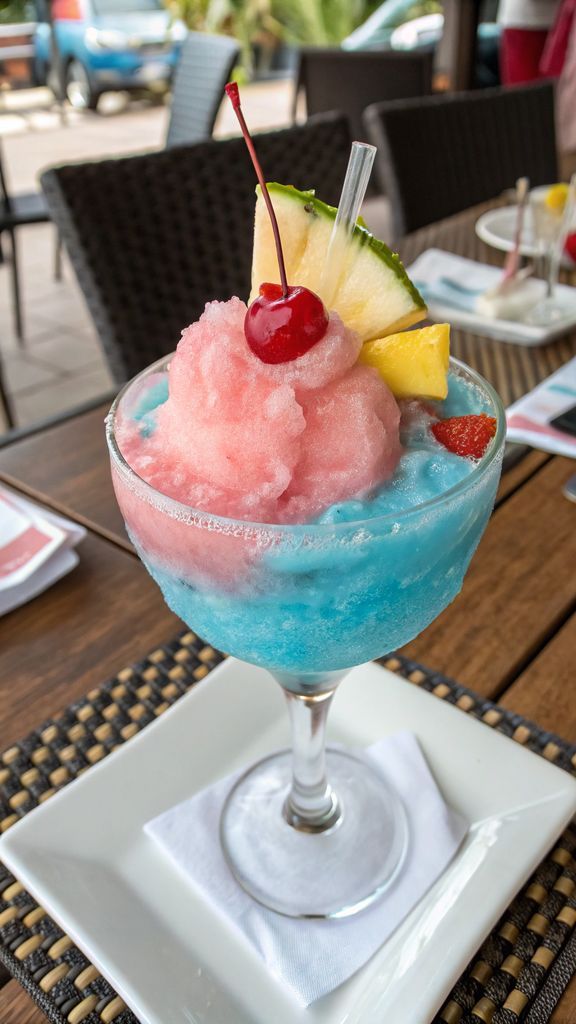 Preparazione passo-passo di Frozen Miami Vice Cocktail
