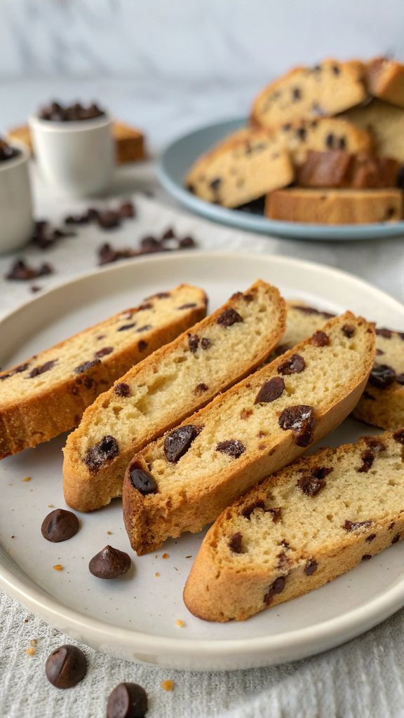 Primo piano di delizioso Biscotti con gocce di cioccolato