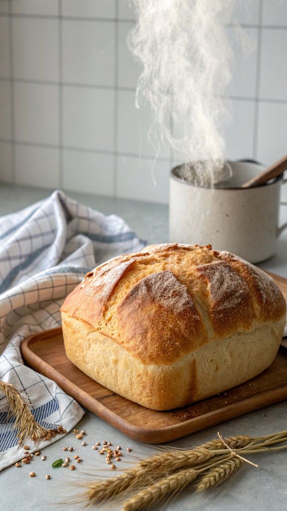 Pane fatto in casa con 6 ingredienti splendidamente impiattato