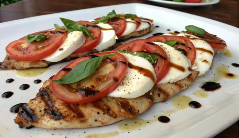 Un delizioso piatto di Savor the Flavor of Caprese Chicken Tonight!