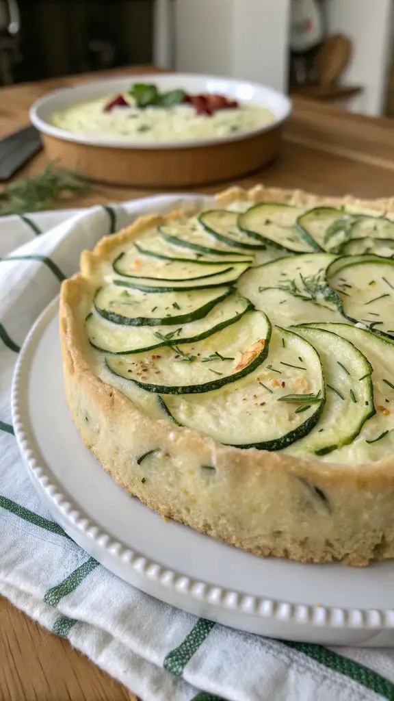 Preparazione passo-passo di Torta Salata di Zucchine Cremosa