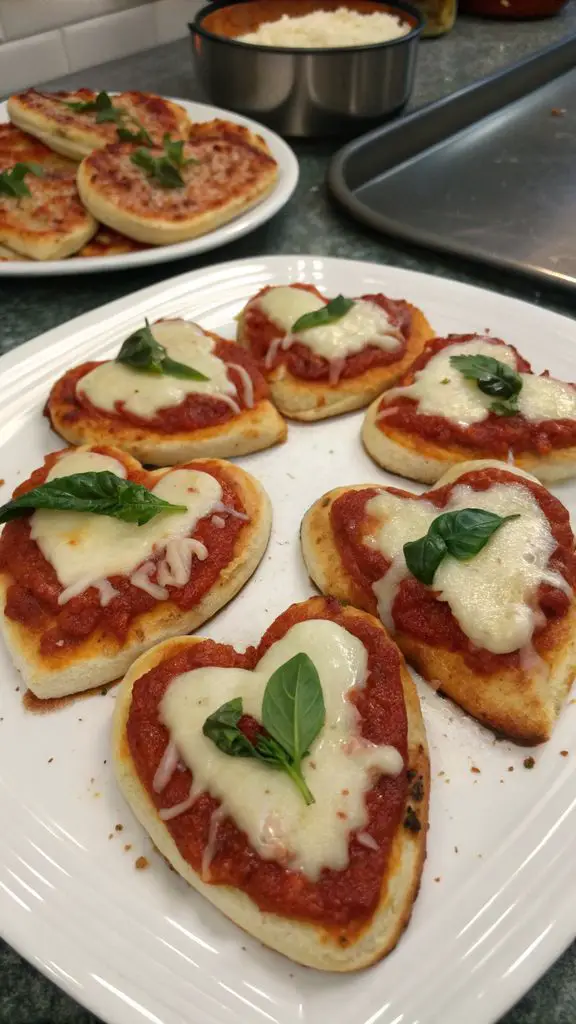 Preparazione passo-passo di Ricetta Mini Pizze a Forma di Cuore