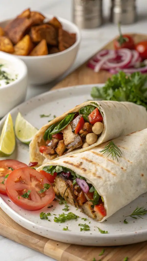 Preparazione passo-passo di Assapora il Gusto Autentico Mediorientale: Wrap di Ceci Shawarma!