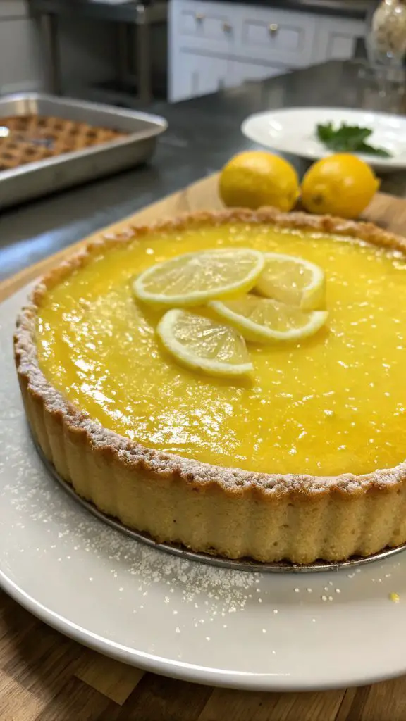 Un delizioso piatto di Torta al limone appiccicosa