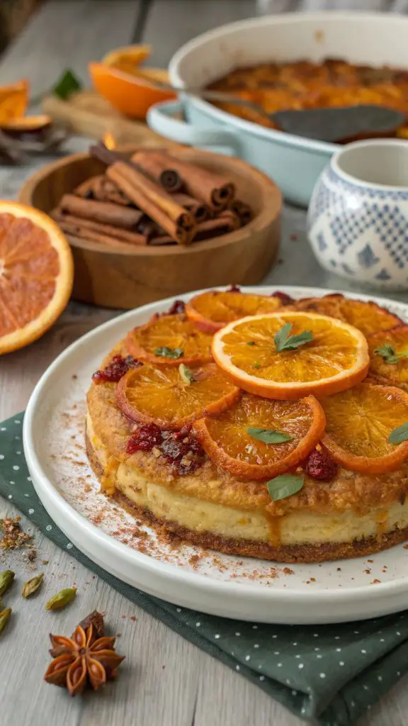 Un delizioso piatto di Torta persiana all'arancia piccante
