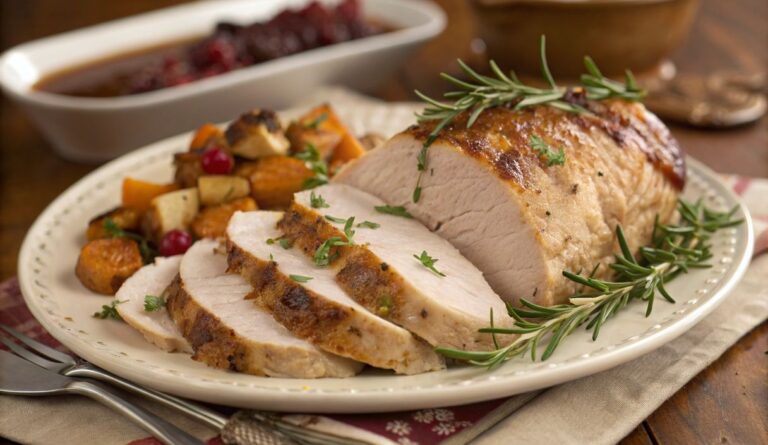 Un delizioso piatto di The Juiciest Slow Cooker Turkey Breast Recipe Ever!