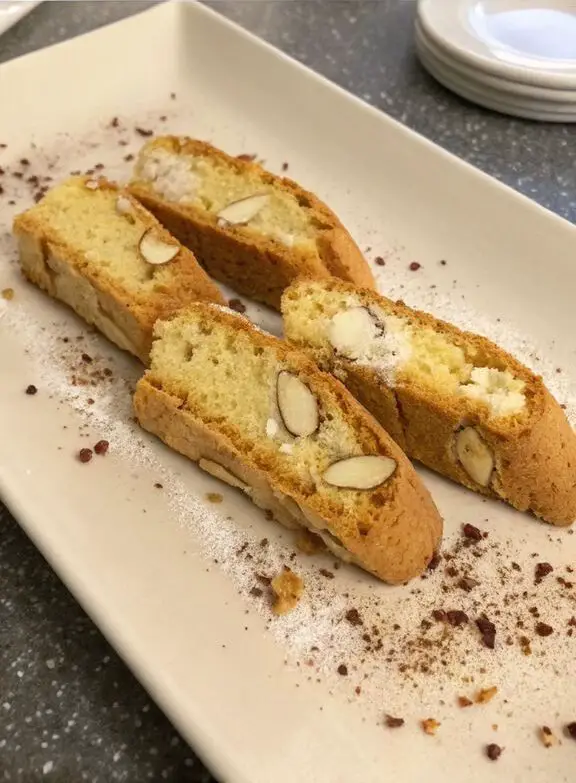 Un delizioso piatto di Biscotti Amaretti Italiani