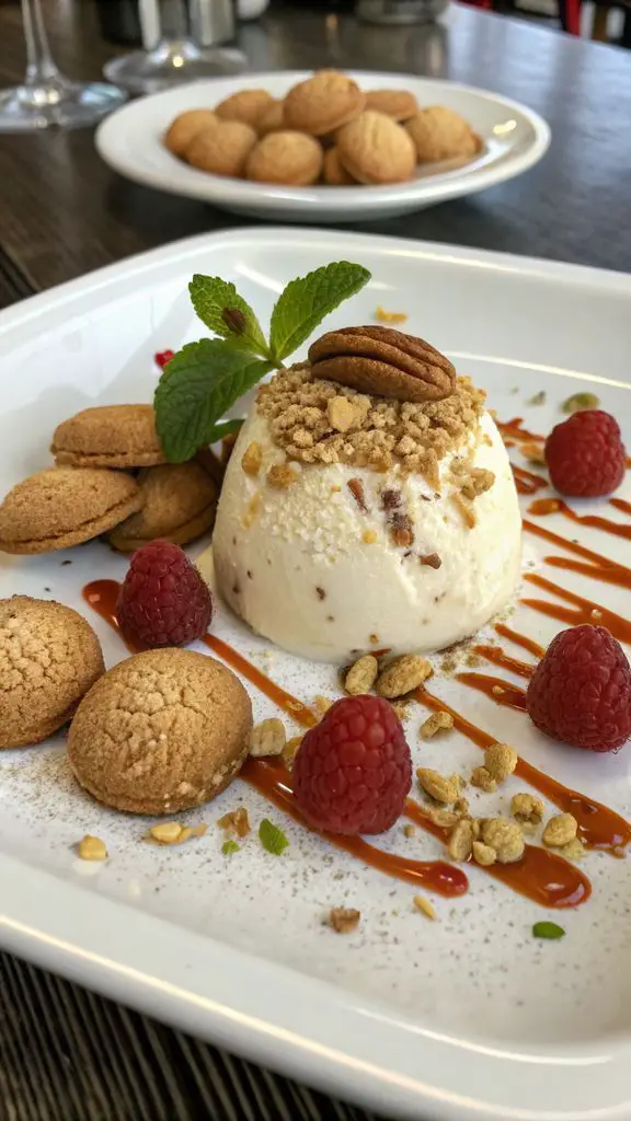 Un delizioso piatto di Semifreddo agli amaretti: la ricetta del dessert al cucchiaio perfetto come fine pasto