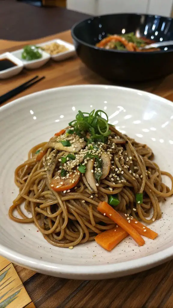 Preparazione passo-passo di Delizie Confortevoli ad Ogni Morso: Ricetta Noodles Soba al Sesamo per Riscaldarti il Cuore!
