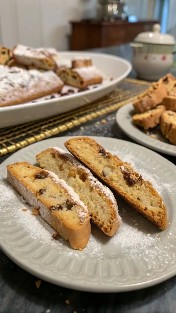 Un delizioso piatto di Deliziosi Biscotti di Neve, un morso che si scioglie in bocca!