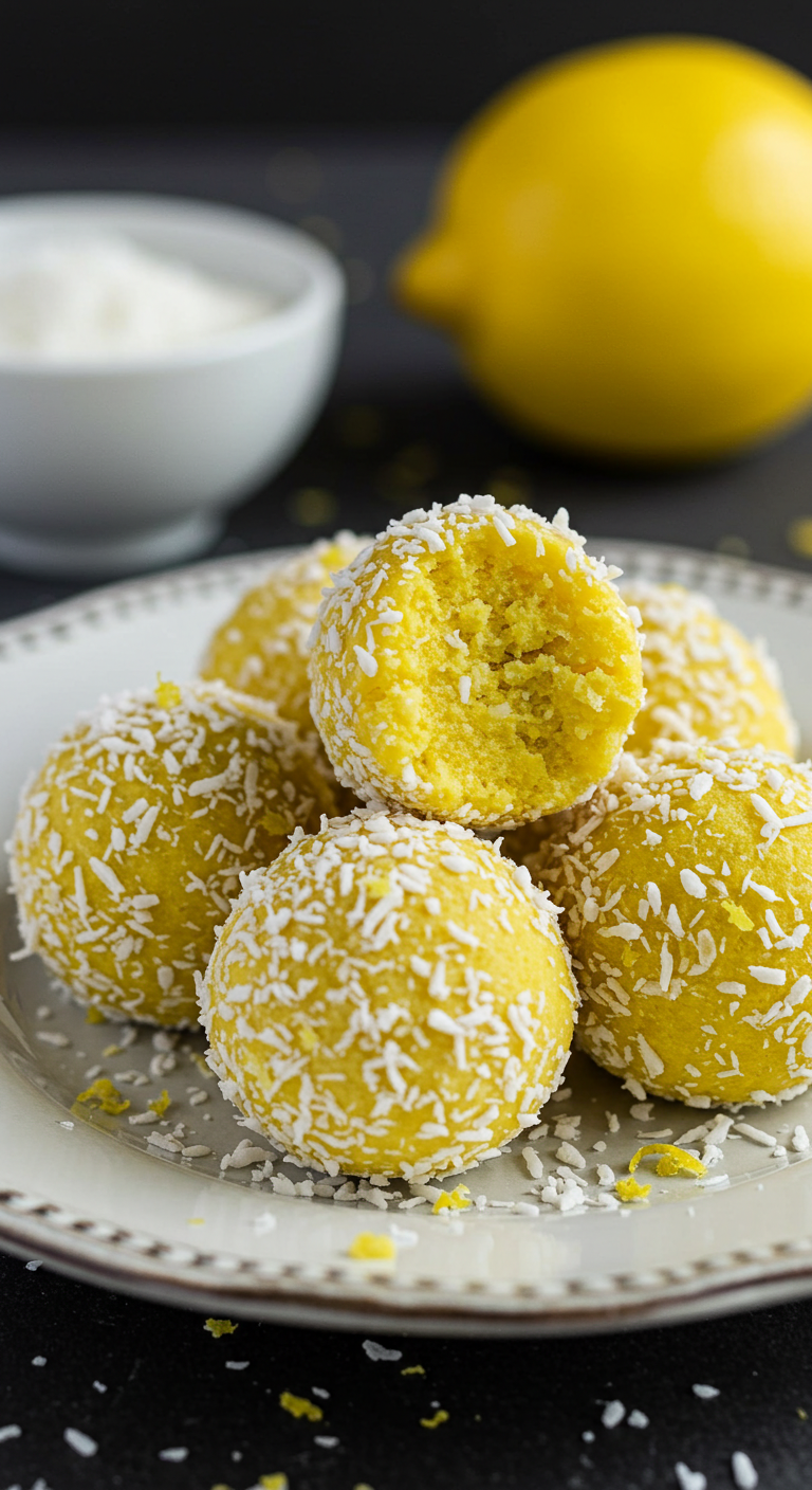 Tartufini al Limone Senza Cottura