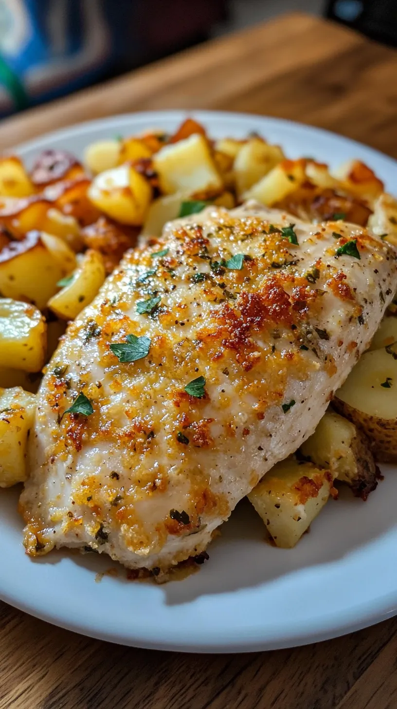 Pollo e Patate Aglio e Parmigiano