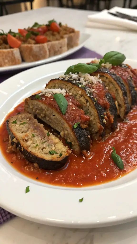 Un delizioso piatto di POLPETTONE DI MELANZANE!