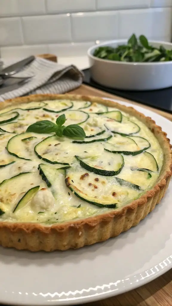 Un delizioso piatto di Torta Salata di Zucchine Cremosa