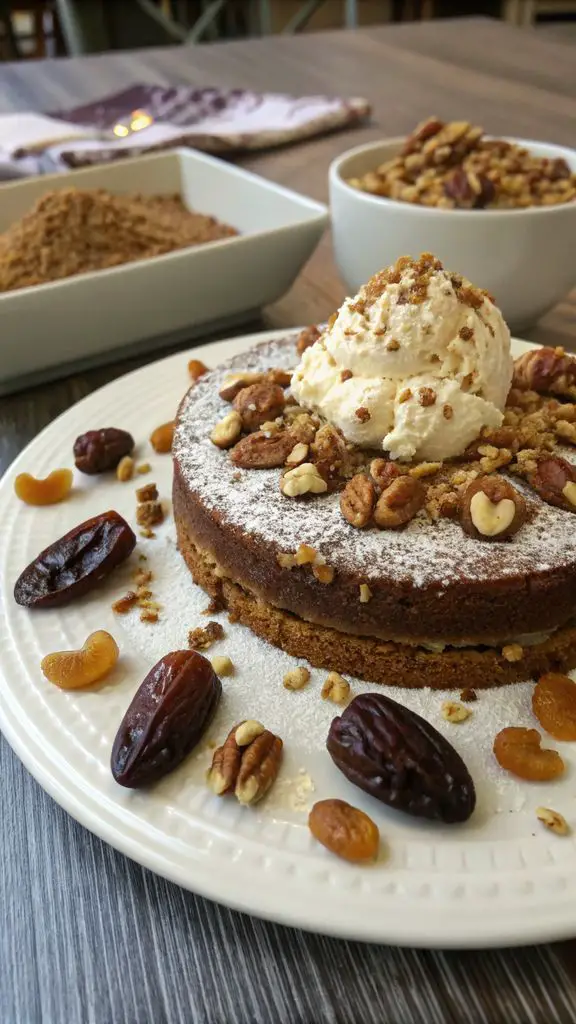 Un delizioso piatto di Torta di datteri e noci: una delizia