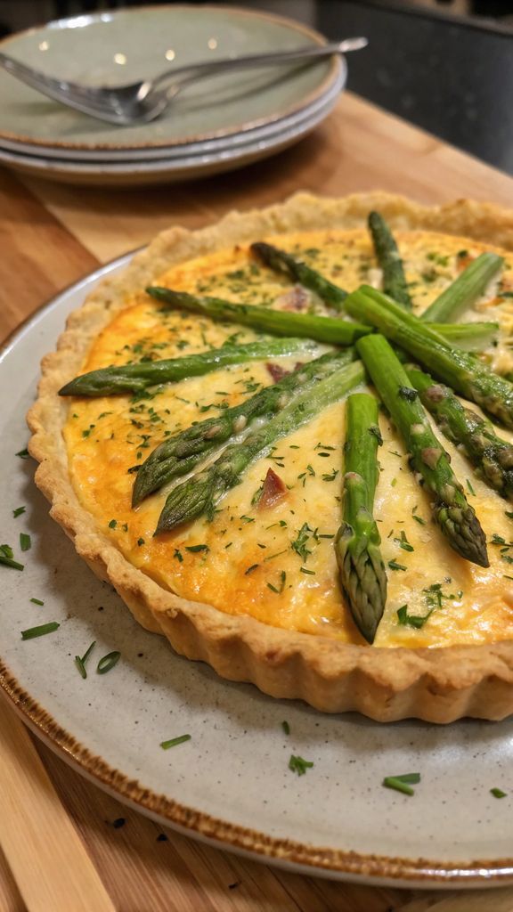 Preparazione passo-passo di Cheddar Asparagus Quiche Recipe That's Pure Perfection!