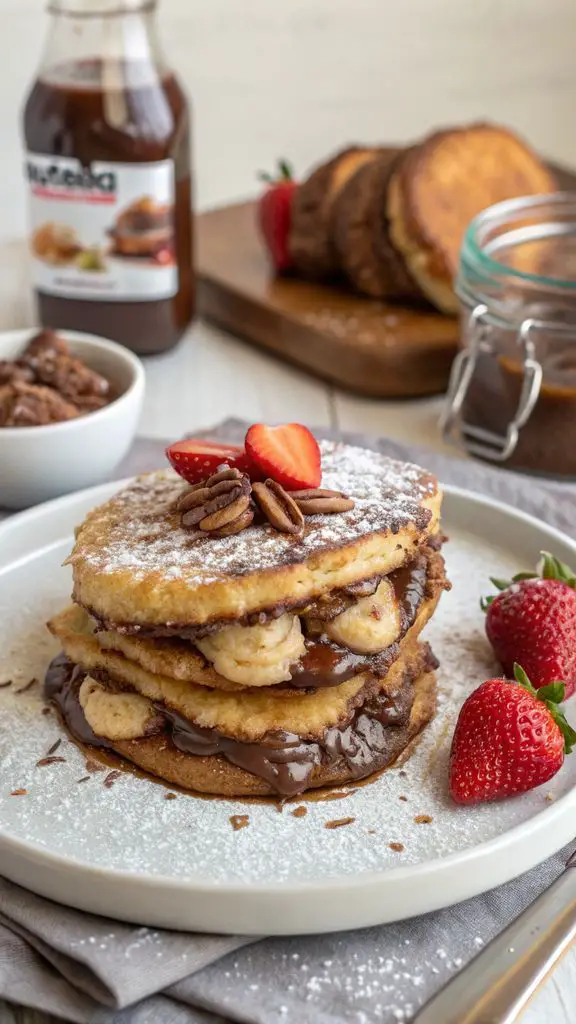 Un delizioso piatto di Incubo alla Nutella (nel Migliore dei Modi Possibile) - Sandwich di Pancake Fritti!
