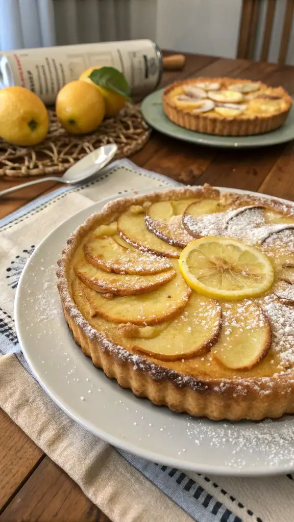 Un delizioso piatto di TORTA DI MELE E LIMONE