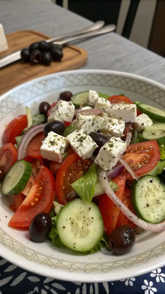 Un delizioso piatto di INSALATA GRECA CLASSICA