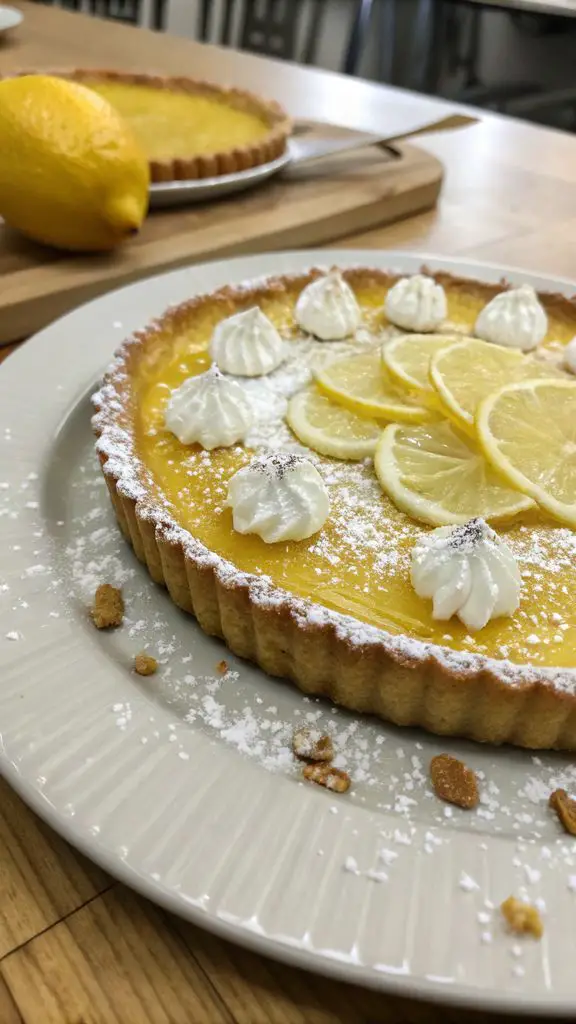 Un delizioso piatto di Crostata al limone