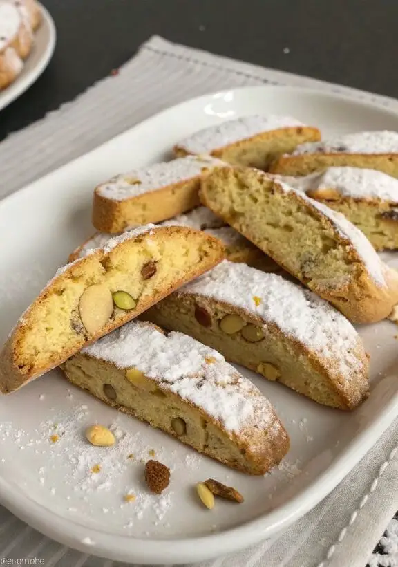 Un delizioso piatto di Deliziosi Biscotti di Neve, un morso che si scioglie in bocca!