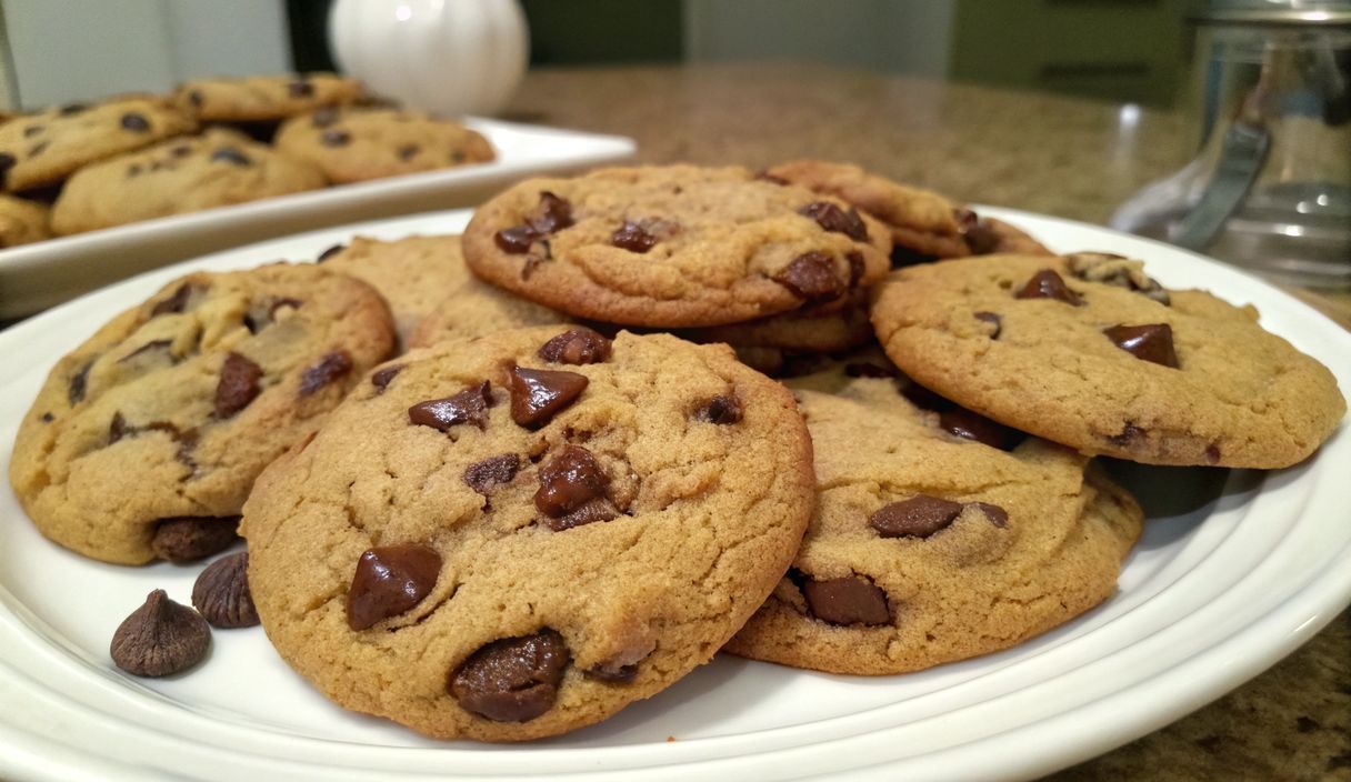 Un delizioso piatto di Chewy Chocolate Chip Cookies You'll Obsess Over