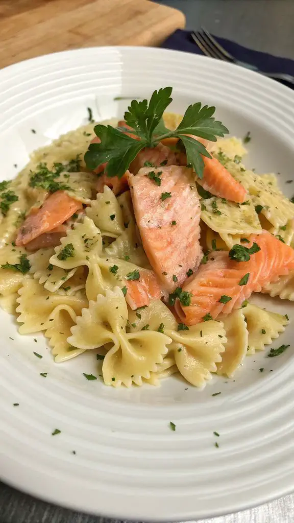 Un delizioso piatto di Farfalle al salmone: la ricetta del primo piatto facile e saporito