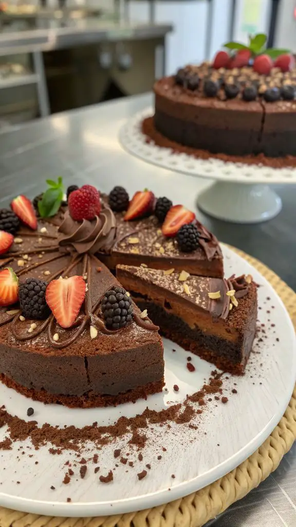 Un delizioso piatto di UMIDA TORTA DI CIOCCOLATO