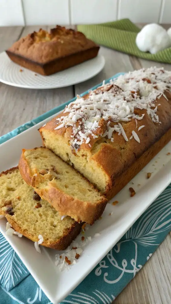 Un delizioso piatto di Ricetta del pane dolce al cocco di Trinidad – Pane caraibico facile e festoso (7 passaggi)