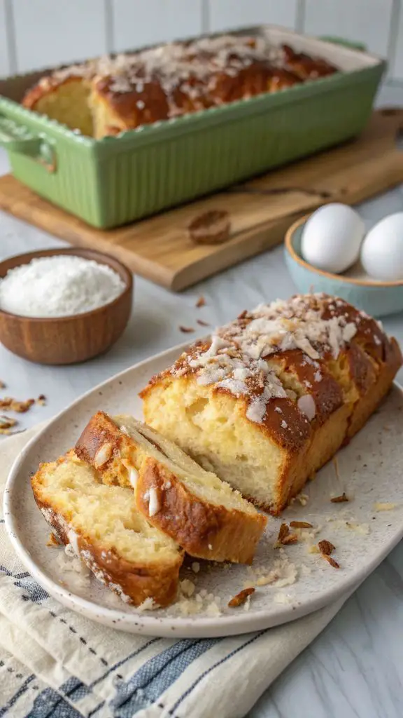Preparazione passo-passo di Ricetta del pane dolce al cocco di Trinidad – Pane caraibico facile e festoso (7 passaggi)
