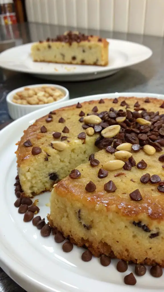 Preparazione passo-passo di Deliziosa torta di riso con pinoli e gocce di cioccolato da provare!
