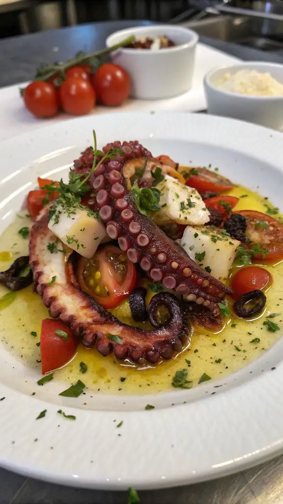 Un delizioso piatto di ANTIPASTO DEL POLPO FELICE
